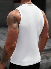 男士夏季骑士印花圆领休闲背心