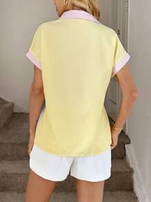 Easowa Camicia a righe con manica a pipistrello