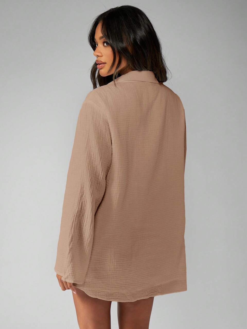 MISSGUIDED Saída de praia leve com amarração frontal para quimono
