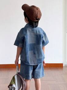 SHEIN 男童牛仔两件套服装