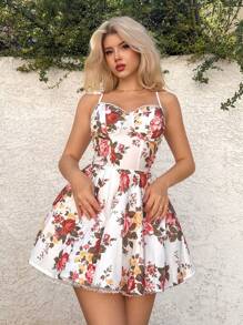 EgrlEra Ballet Style Princess Sweet Rejuvenating Mesh Puff Suspender Mini Dress - Multicolor - View 5