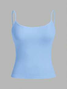 SHEIN PETITE CURVE 3件套加大码女式紧身休闲吊带背心（细肩带），夏季女装3件装吊带背心，适合身材娇小人士