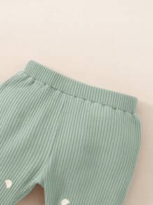 SHEIN Newborn Baby Cartoon Bear Print Long Sleeve Bodysuit With Hat, 3 Piece Set Fall Winter