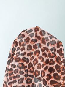 SHEIN Girl Teens' Mermaid Scale Print One-Piece Swimsuit With Mesh Skirt