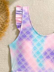 Tween Girls One-Piece Swimsuit, Digital Printing Cute Playful Design, Suitable For Swimming, Beach, Holiday Party