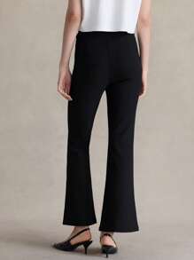 Briarwyn Women Solid Color Simple Casual Pants 4th Of July Airport Capri Pants Black Pants - Black - View 6