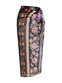 Swim Oasis Women Flower Printed Swimwear Set For Holiday And Beach For Summer Beach Vacation - Multicolor - View 3