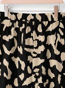 EMERY ROSE 2pcs/Set Women Plus Size Leopard Print T-Shirt And Pants, For Vacation,Two Piece Set Women - Multicolor - View 4