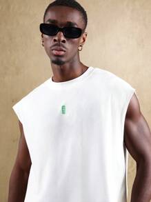 SUMWON Camiseta de tirantes de verano con estilo urbano moderno, diseño de ventanas y arcos, estilo callejero para festivales y conciertos