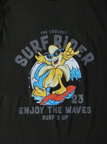 Funny Cartoon Cute & Mischievous Sleepwear For Teenagers & Young Men - Black - View 3