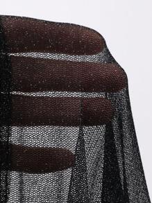 DAZY Mock Neck Glitter Mesh Top Without Cami Top Going Out Tops Sheer