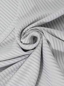 SHEIN 3 件套青少年女孩轻质防晒长袖衬衫、吊带背心和裤子休闲舒适服装，春夏季 - 淺灰色 - 查看 7