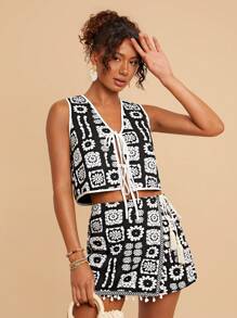 Travachic 2 件套女式度假休闲提花抽绳上衣和短裤套装、女式两件套、度假风格、度假、女士沙滩装、女士度假装、度假、度假风格、女式两件套夏季装、女式夏季两件套、女式夏季两件套、女式夏季两件套、节日两件套、夏季两件套、女式两件套、夏季两件套