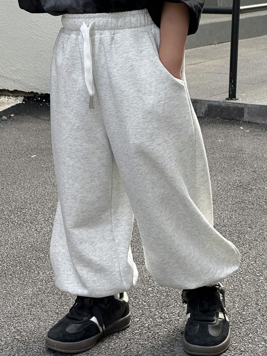 Dazy Kids 男童宽松休闲运动裤，秋季款 - 灰色 - 查看 1