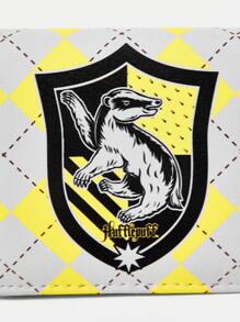 HARRY POTTER X SHEIN 1pc Women Rhombus Plaid Zipper Short Wallet, Simple Design Coin Purse - Multicolor - View 4