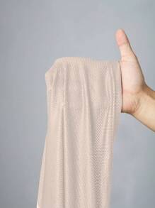 Slaydiva 2025春夏休闲装，23号复古老鹰图案印花简约大码T恤，适合夏季 - 杏色 - 查看 4