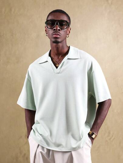  SUMWON 度假 Polo 衫 轻薄透气 夏季休闲休闲度假 沙滩高尔夫 Polo 衫 纯色