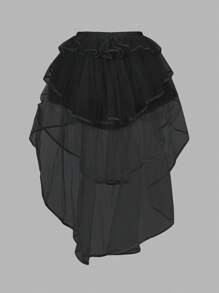 Layered Ballerina Skirt - Black - View 2