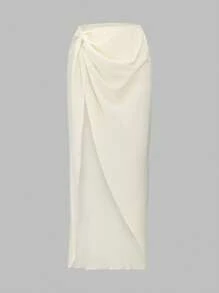 SHEIN Unity 大码女士时尚开衩裙，适合派对、海滩、情人节、约会