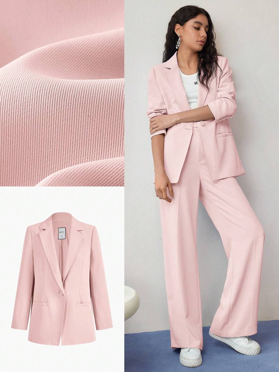 MOTF STUDIO SINGLE BUTTON STRUCTURED BLAZER