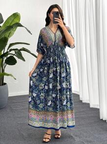 Lacomfia 2025 Fashion New Design Women Long Dress, Suitable For Holiday - Navy Blue - View 2