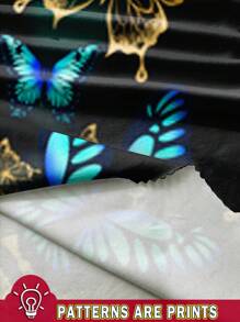 EMERY ROSE Set de 2 piezas Mujer talla grande con estampado de mariposa degradado - Multicolor - Ver 3