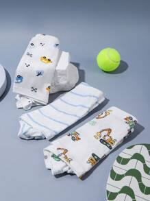 paquete de 3 calzoncillos tipo bóxer con diseño de dibujos animados de moda lindos para niños preadolescentes