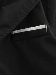 4 件套适合幼儿男孩的正式绅士服装，包括黑色简约翻领西装外套、无袖马甲、蝴蝶结装饰长袖衬衫和黑色西装裤，适合生日派对、婚礼、周年纪念 - 黑色 - 查看 6