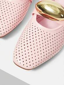 MOTF ZAPATOS PLANOS DE PU CALADOS - Rosa - Ver 5