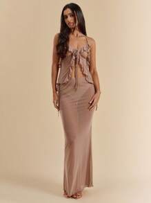 SHEIN BAE Women Two Pieces Outfits For Daily Wear - Rusty Rose - View 4