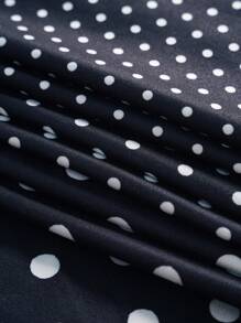 INAWLY 3pcs/Set Women's Polka Dot Camisole Top, Includes Large, Medium & Small Dot Patterns, Casual Holiday Style - Black and White - View 7