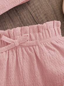 Emery Rose Kids Emery Rose Kids 2件套少女无袖纯色上衣和短裤套装