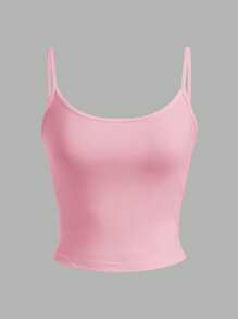 SHEIN EZwear 4 件套女士黑色、粉色、蓝色、白色短款紧身休闲背心，适合夏季 - 彩色 - 查看 10