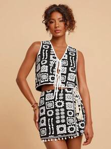 Travachic 2 件套女式度假休闲提花抽绳上衣和短裤套装、女式两件套、度假风格、度假、女士沙滩装、女士度假装、度假、度假风格、女式两件套夏季装、女式夏季两件套、女式夏季两件套、女式夏季两件套、节日两件套、夏季两件套、女式两件套、夏季两件套