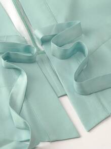 Irokai Japanese Women Traditional Print Kimono Yukata Pajamas, Summer Festival Japanese Women's Traditional Floral Print Green Yukata Bowknot Yukata (Modified Japan Style Kimono Robe), Easy Wearing