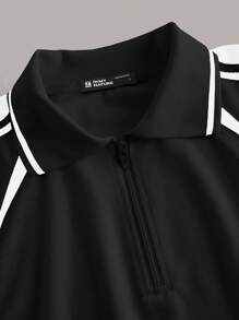 Exploreva XH047 运动瑜伽瘦身跑步户外T恤健身房女士上衣 - 黑色 - 查看 4