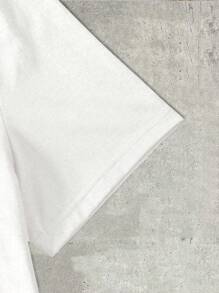 Manfinity Dauomo 男士樱桃水果印花圆领T恤 - 白色 - 查看 4