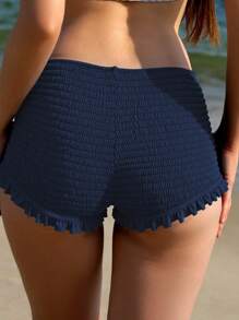 Swim Vcay Shorts de bain femme avec volants et nœud décoratif