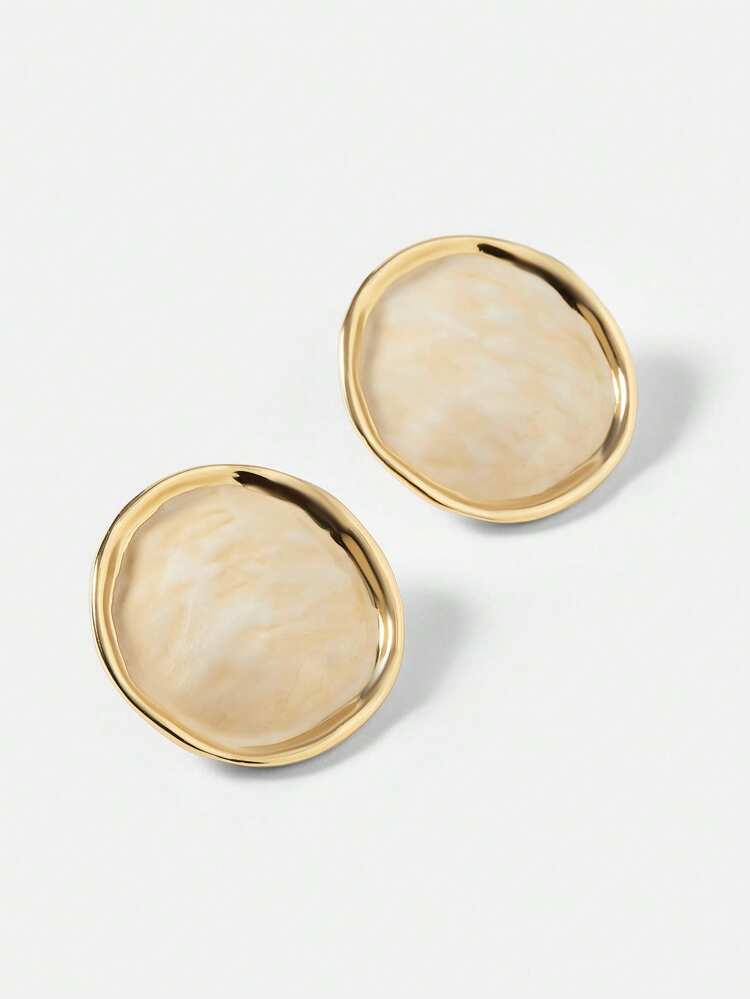 丸型ドロップ オイルスタッドピアス