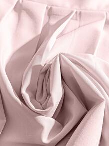 SHEIN Clasi 女士两件套服装，夏季新款优雅休闲蝴蝶结系带无袖衬衫和短款百褶裙套装 - 粉色 - 查看 6