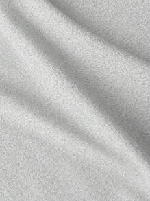 Elamini 闪亮夏季度假深V领挂脖迷你连衣裙，浅蓝色 - 白色 - 查看 5