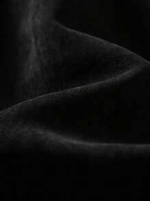 小男孩字母印花松紧腰宽松休闲短裤 - 黑色 - 查看 7