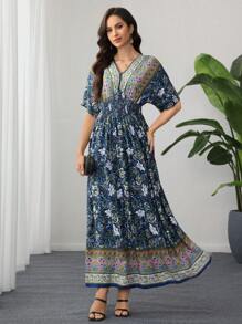 Lacomfia 2025 Fashion New Design Women Long Dress, Suitable For Holiday - Navy Blue - View 5