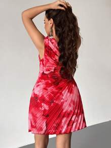 Firerie 大码不对称领口时尚夏装 - 紅色 - 查看 2