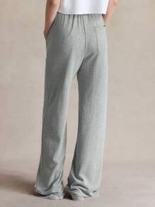 Briarwyn Casual Solid Color Knit Loose Wide Leg Sports Jogger Pants Women Summer Clothing Women Clothing Pants,Fall Women Clothes,Back To School Clothes,Old Money Clothes,Casual Maxi Sports Trousers