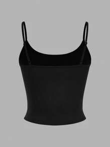 SHEIN EZwear 4 件套女士黑色、粉色、蓝色、白色短款紧身休闲背心，适合夏季 - 彩色 - 查看 5