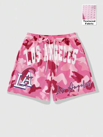 Prep Pantaloncini casual estivi da uomo con stampa mimetica