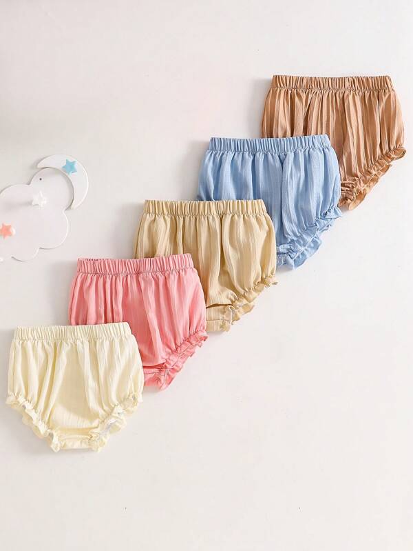 Meerdere paren triangelshorts voor babymeisjes, kleurrijke, comfortabele, casual shorts voor thuis voor lente en zomer