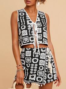 Travachic 2 件套女式度假休闲提花抽绳上衣和短裤套装、女式两件套、度假风格、度假、女士沙滩装、女士度假装、度假、度假风格、女式两件套夏季装、女式夏季两件套、女式夏季两件套、女式夏季两件套、节日两件套、夏季两件套、女式两件套、夏季两件套