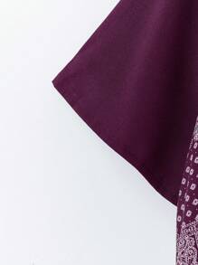 Rusticease Vestido casual de talla grande con estampado de patchwork para vacaciones